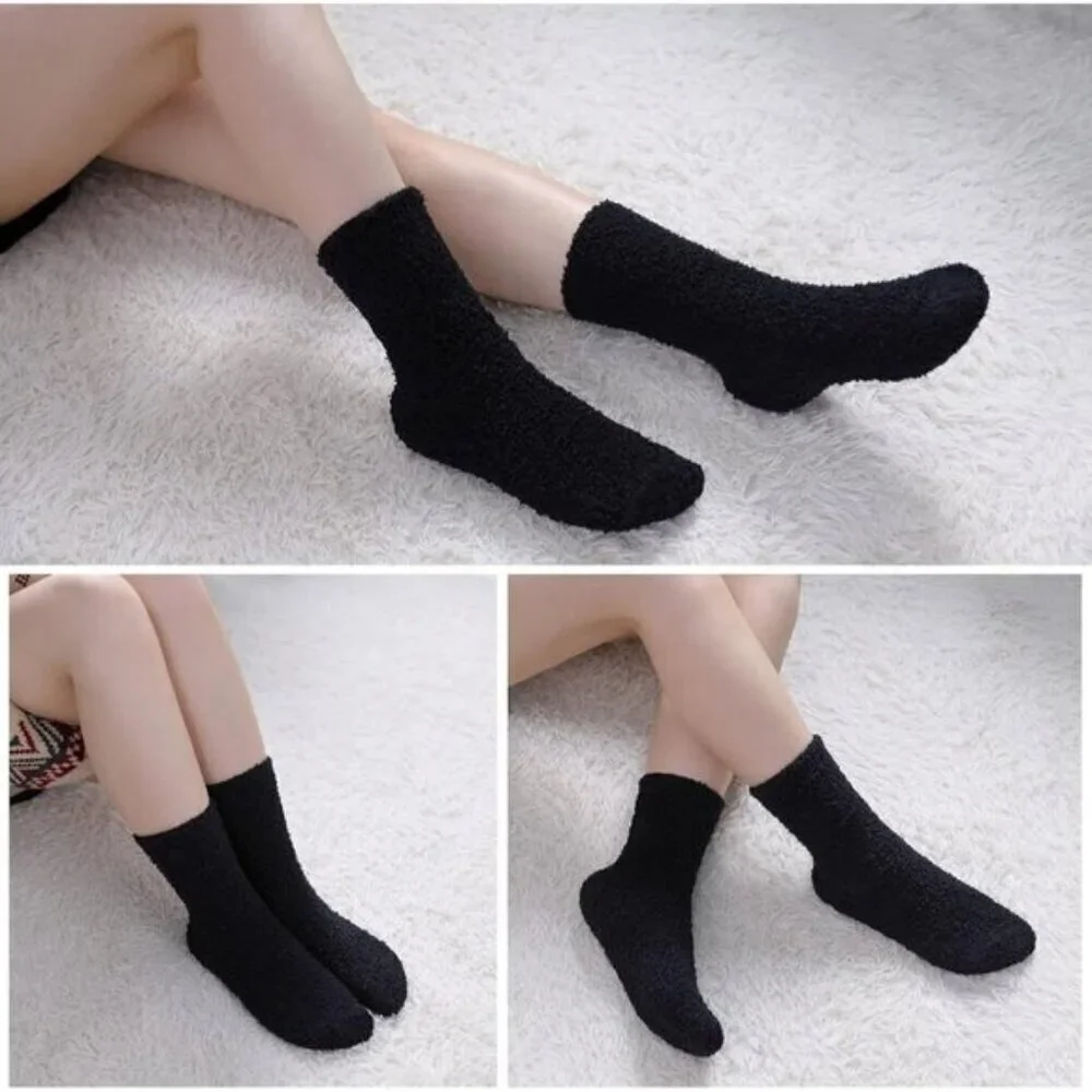 MQELONG Women’s Super Soft Fuzzy Sleeping Socks 5-Pair Cozy Warm Size 5-10